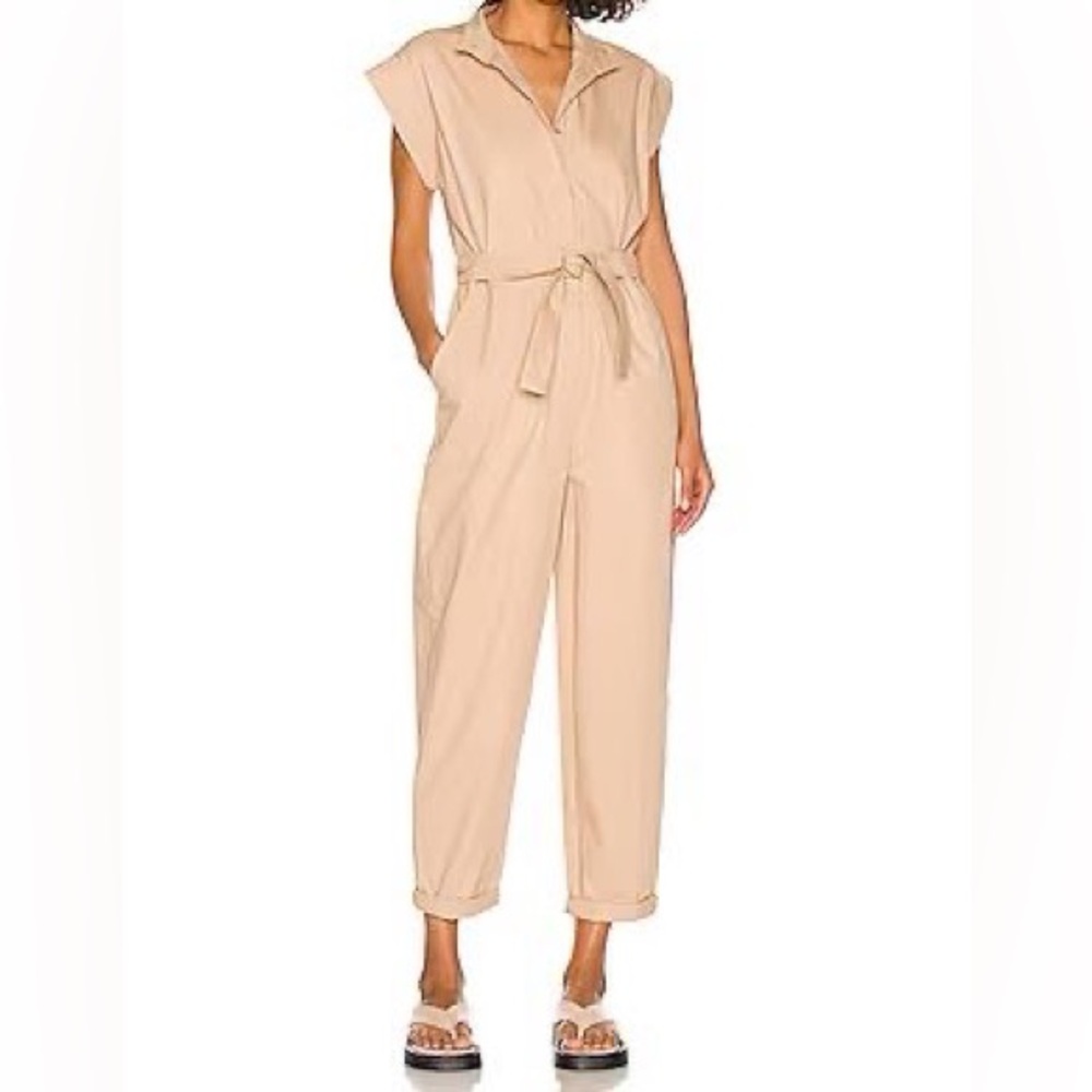 Acacia Osaka  Sleveless Belted in Jumpsuit in Oat Cream size S